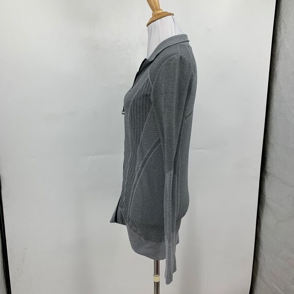 Lorna Jane Uniquely Jacket Womens S Small Iron Black Seamless Stretch Full Zip - Picture 4 of 9